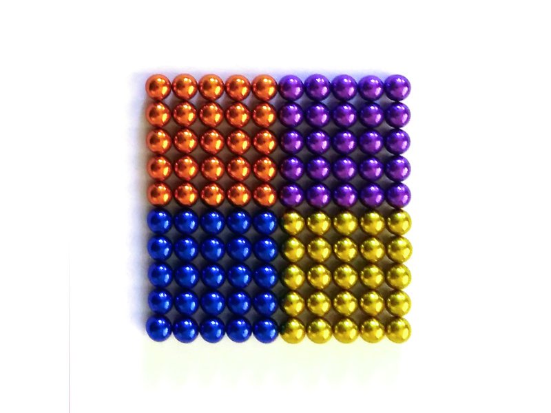 Neocube orange violet bleu jaune