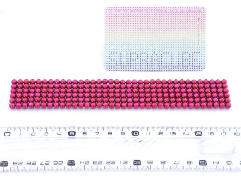 216 billes rose à plat plus règle + carte